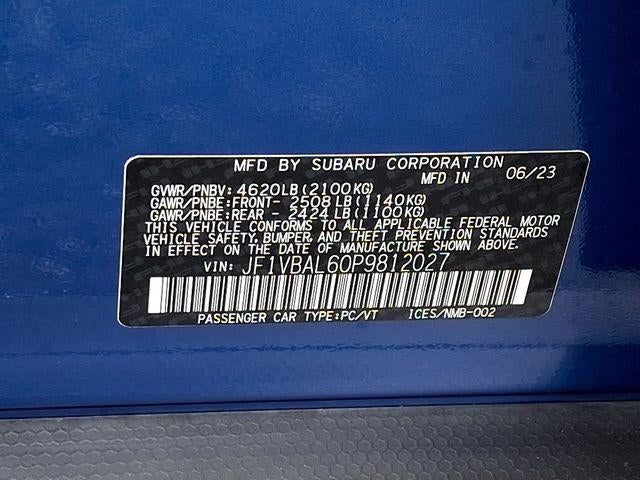 2023 Subaru WRX Limited Manual