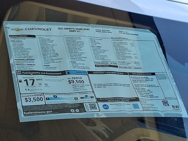 2027 Chevrolet Corvette Grand Sport 3LT