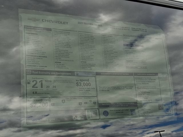 2027 Chevrolet Traverse RS