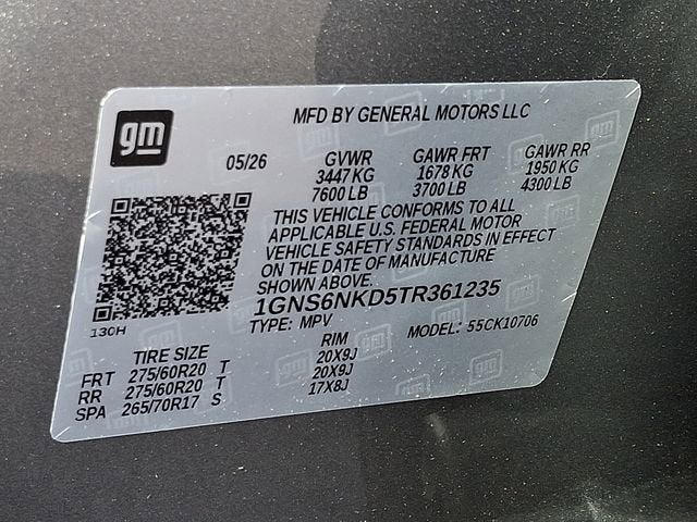 2026 Chevrolet Tahoe LT