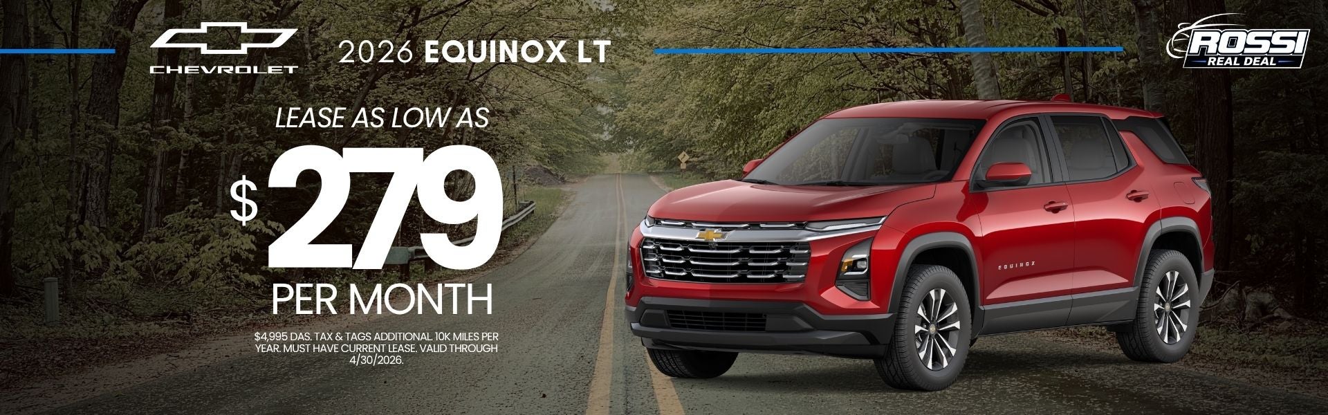 2026 Chevy Equinox Lease Deal NJ | Rossi Chevrolet
