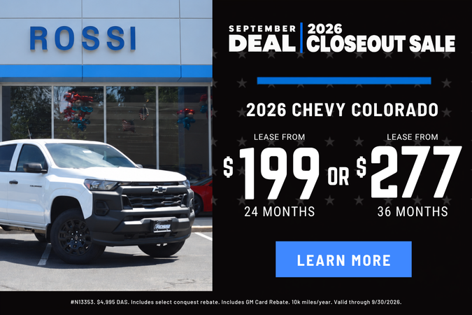 Best 2026 Chevy Colorado Lease Deal NJ | Rossi Chevrolet