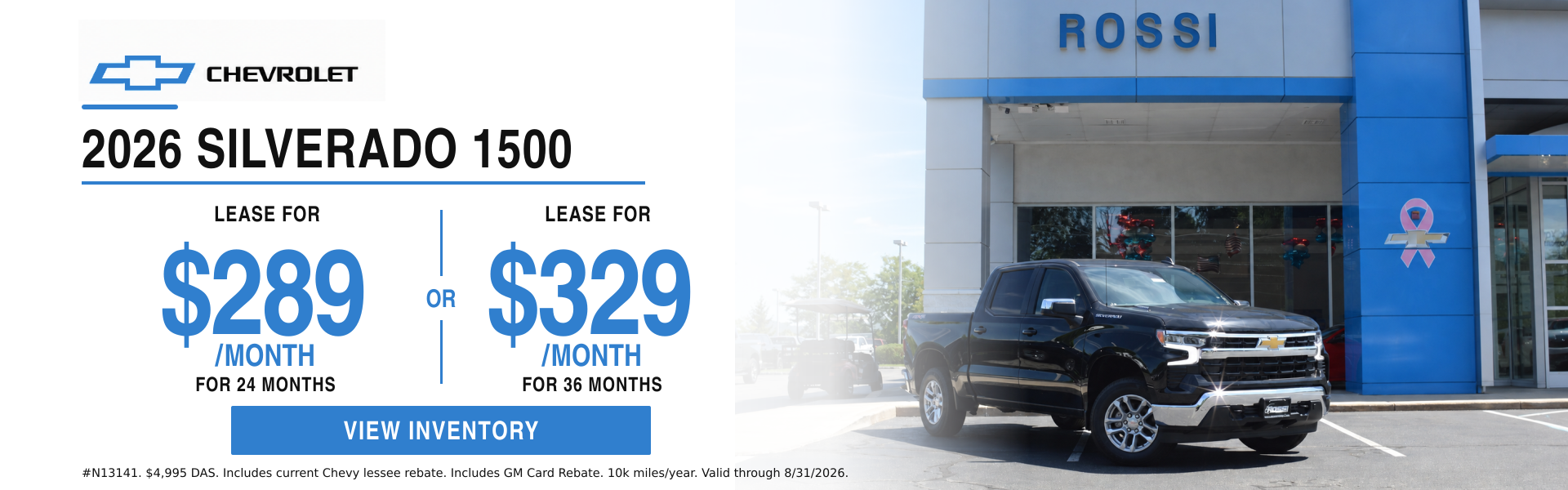 2026 Chevy Silverado Truck Lease Deal NJ | Rossi Chevy